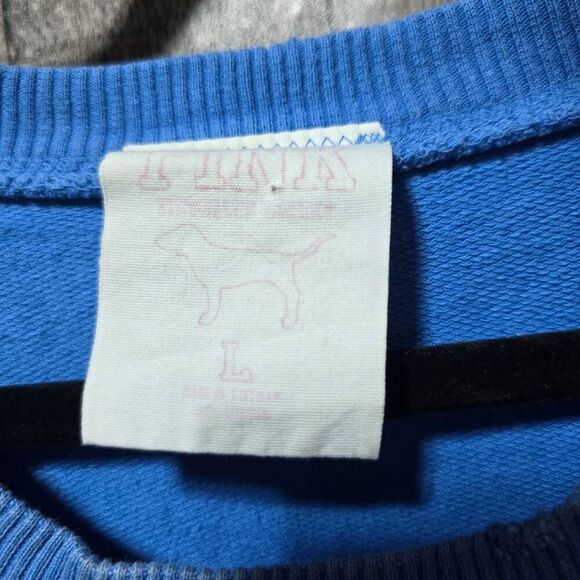 Victoria's Secret PINK Vintage Y2K Blue Patch Royalty Sweatshirt - Picture 5 of 7
